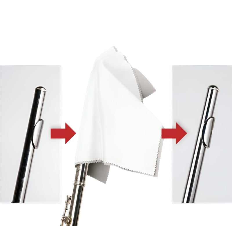 Double Layer Musical Instruments Cleaning Polishing Cloth for Saxophone, Flute, Trumpet, French Horn, Brass Instruments, 2pcs
