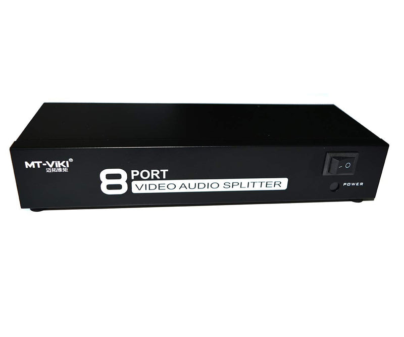 MT-VIKI 8 Way 3 RCA Splitter Composite Video Audio Distribution (1 in 8 Out) 1 in 8 out