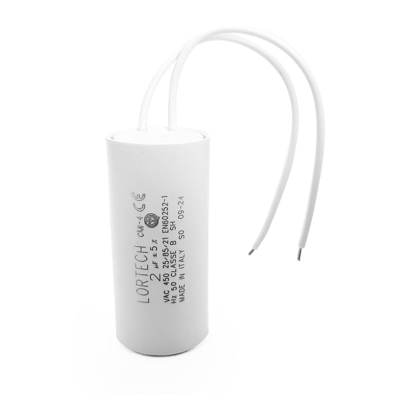 LORTECH Start-up capacitor 2µF 450V cylindrical plastic capacitor electronic component