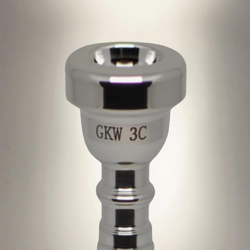GKW Silver Plated 3C Trumpet Mouthpiece – Beginner Brass Mouthpiece, Compatible with Most Trumpets, Ideal for Students and Music Enthusiasts