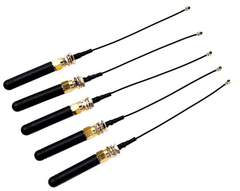 [AUSTRALIA] - Fasizi U.FL IPEX to SMA Connector Antenna 868-915MHz for Lora Board Lora32u4 II Wifi Lora32 Pack of 5 
