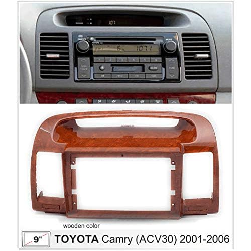 YuYue Electronic 9-inch 2din Car Radio Dashboard Compatible with Toyota Camry 5 2001-2006 Stereo Panel, for Teyes Car Panel with Dual Din CD DVD Frame Radio Kit