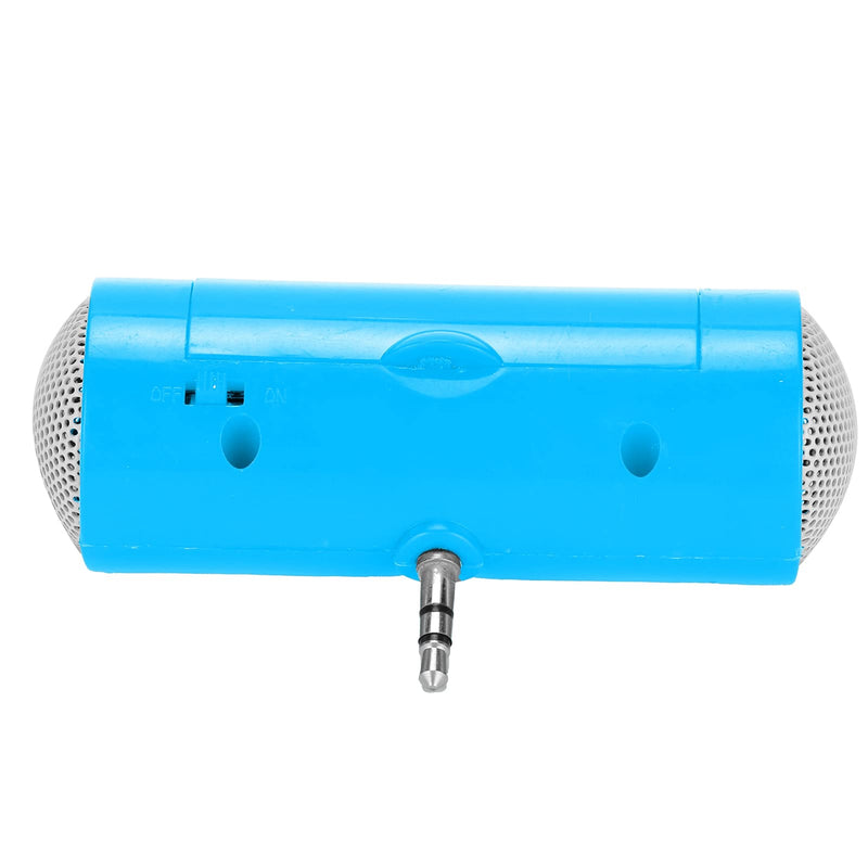 [AUSTRALIA] - 3.5 mm Jack Stereo Mini Speaker Portable Plug in Speaker for Mobile Phones and Tablets Plug in Speakers Mini Speaker with Aux Input Pillow for Sleeping Extern (Blue) Blue 
