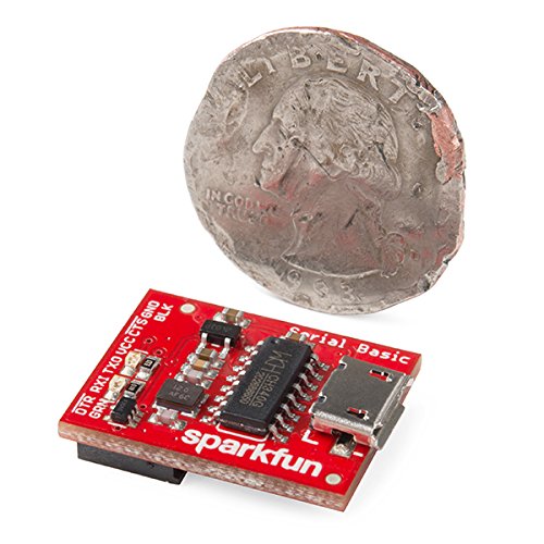 SparkFun Serial Basic Breakout - CH340G Development Tool with USB Micro-B connector Save space and money in your DIY electronics projects