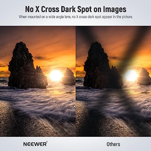 NEEWER 62mm HD Variable ND Filter ND2-ND32 (1-5 Stops) No X Cross/Optical Glass/30 Layer Nano Coated/Ultra Slim Aluminum Alloy Frame/Water Repellent/Anti Scratch Adjustable Neutral Density Filter HD ND2-ND32