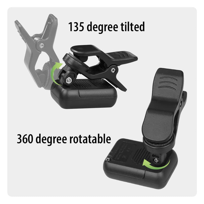 JOYO Clip on Tuner Digital Electronic Tuner for Guitar, Bass, Ukulele, Violin, Mandolin, Banjo Acoustics Calibration Tuner (JT-09 4PCS) 4