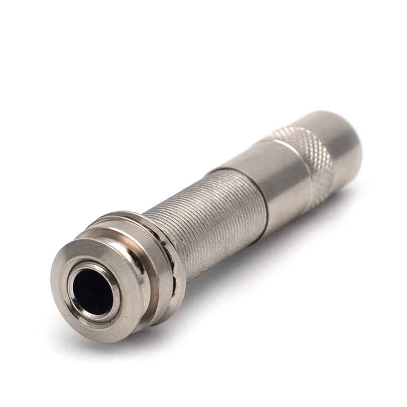 SAPHUE Brass Electric Guitar Bass 1/4Inch Barrel Jack 44.5x16cm Cylinder Input/Output Mono Active Long Threaded Jack Socket Guitar Parts & Accessories