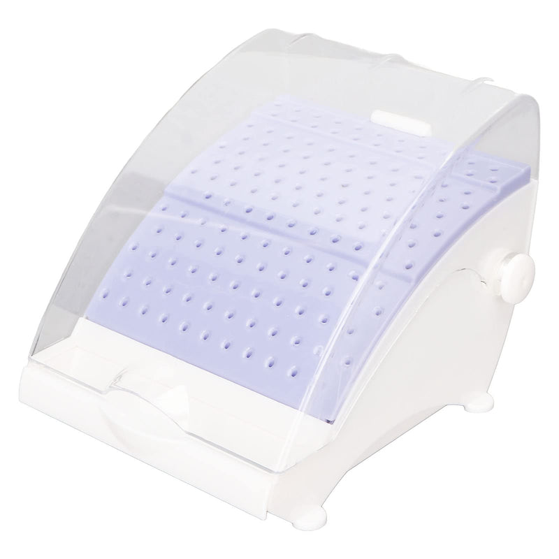Dental Bur Block 142 Holes Bur Box Bur Holder, Annhua Dental Bur Organiser Plastic with Lid Case for Needle, Bur, File