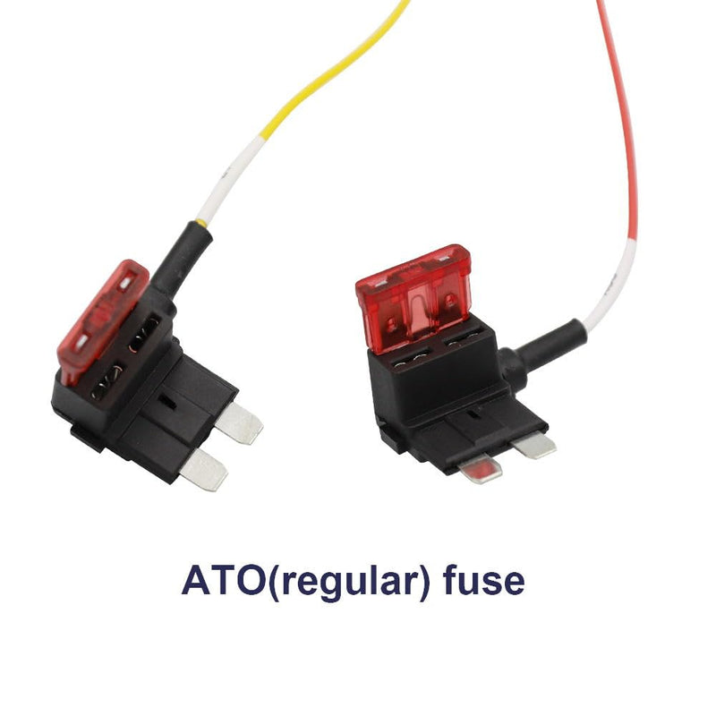 FITCAMX Fuse Box Cable Hardwire Kit, 4 in 1 ATO (Regular), Mini, Micro, Low-Profile Mini, 2Pcs Each