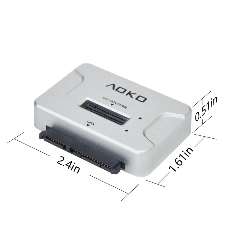M.2 SATA/NVMe to USB Docking Station,Hard Drive Reader Adapter, External M.2 SSD Enclosure for M.2 PCIe NVMe and SATA SSDs, Compatible with SATA III HDD/SSD (M.2 Dock or SATA Adapter) | External M.2 Dock & Adapter for Both (M Key, B+M Key）,SATA Hard Dr...