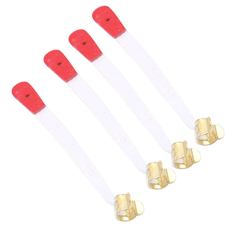 50Pcs Piano Bridle Straps Replacement Piano Spring Clips Repair Parts 75x5mm/ 3 x 0.2inch Bridle Tape White And Red PianoAccessories