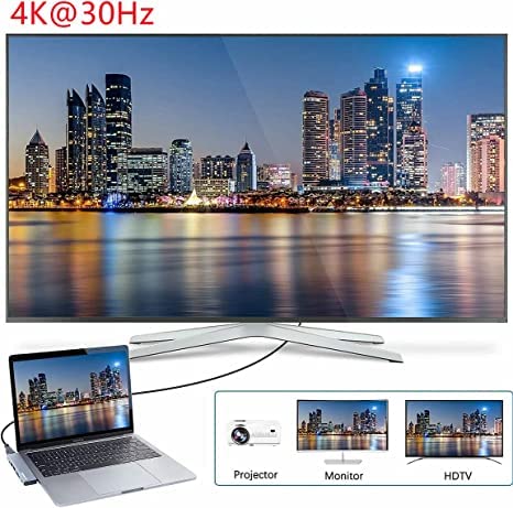 USBC_7_in_2_Hub : 7 in 2 USB C Hub Compatible with MacBook. 1 USB C & 2 USB A Data Ports, 1 SD & 1 microSD Card Reader Ports, 1 USB C (Thunderbolt 3) 87W Power Delivery Port, 1 4K HDMI Port.