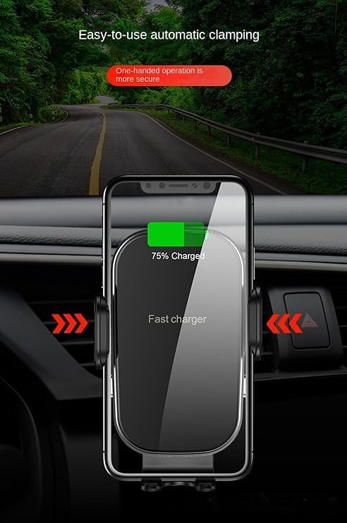 Car Wireless Charger for All Kinds of Cars and Cell Phones Car Phone Holder 15W Fast Charging Cell Phone Wireless Charger (CW16) CW16