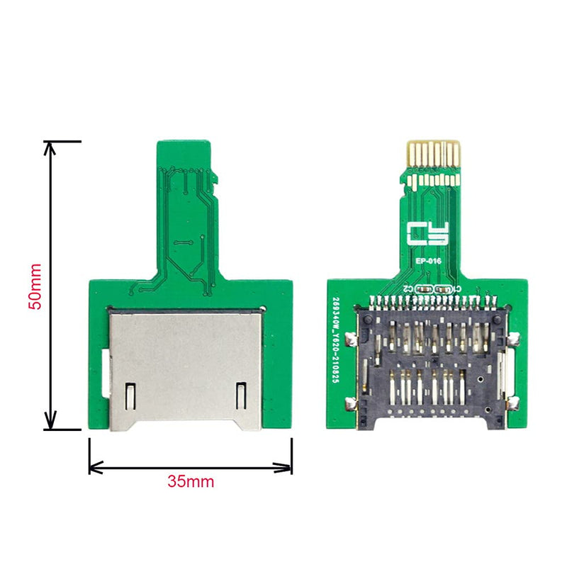 Xiwai TF Micro SD Male Extender to SD Card Female Extension Adapter PCBA SD/SDHC/SDXC UHS-III UHS-3 UHS-2 Green TF/SD