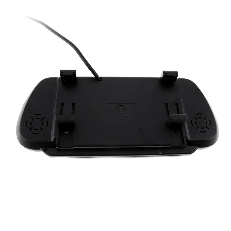 BW 7 Inch 16:9 TFT LCD Widescreen Car Monitor Car Rear View Mirror with Touch Button, HD 800(W)x 480(H) Resolution, Two Ways of Video input