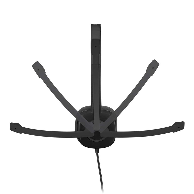 [AUSTRALIA] - Logitech H151 Wired Headset, Analog Stereo Headphones with Rotating Noise-Cancelling Microphone, 3.5 mm Audio Jack, in-Line Controls, PC/Mac/Laptop/Tablet/Smartphone - Black 7.9"x5.7"x2.4" 