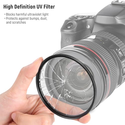 NEEWER 62mm UV/CPL/ND Lens Filter Kit with Hard Shell Storage Case, Multicoated Optical Glass & Aluminum Alloy Frame, UV + Circular Polarizer (CPL) + Neutral Density (ND4) Filter for Camera Lens UV+CPL+ND4
