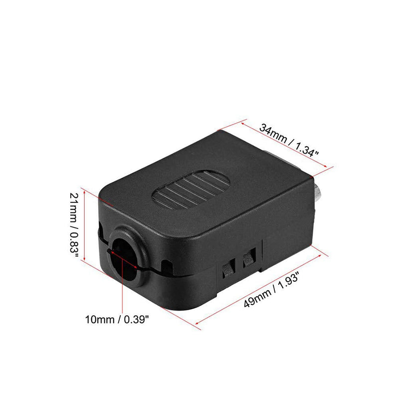 F-ber Connector DB9 RS232 D-SUB Female Adapter Serial 9 Pin Port DB9 COB Breakout Terminal Connector Signal Module with Case (Female with Nuts) Female w/ Nuts