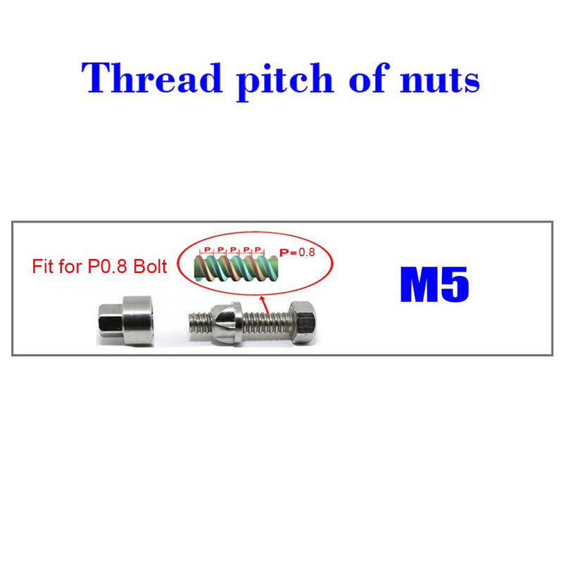 [AUSTRALIA] - M5 304 Stainless Steel Anti-Theft Locking Nuts P0.8 Security Hardware Kit for Mountain Bike Awning Car Accessories for Styling Light Bar Safety,(4 Lock+ 1 Key) M5 