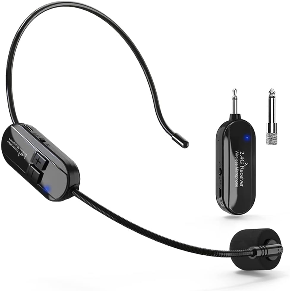 Hisonic HS100A 2.4G 40-Channel Auto-pairing Wireless Headset Microphone