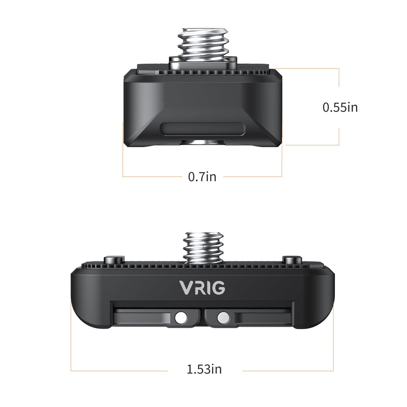 [AUSTRALIA] - VRIG Quick Release Mount for Insta 360 X4 (New Version),Snap-On Magnetic 2 Prong Mount and 1/4" Screw compatible with tripod fixed action camera selfie stick 