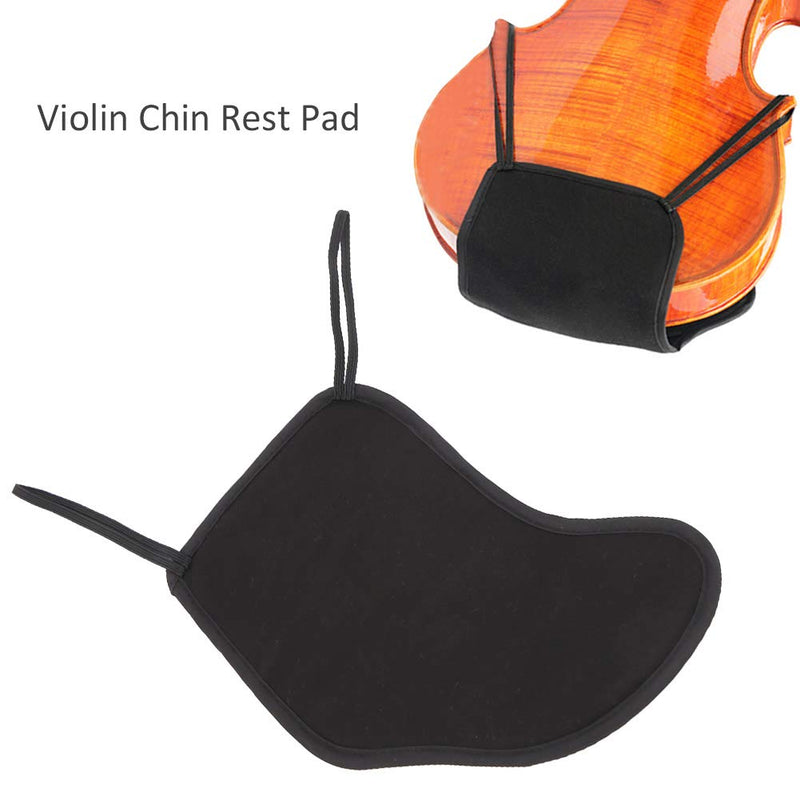 Violin Chin Rest Pad Cotton + Sponge Chin Rest Cover Protector Violin Shoulder Rest Pad Musical Instrument Accessories Suitable for 4/4 3/4 1/2 1/4 1/8 Violin