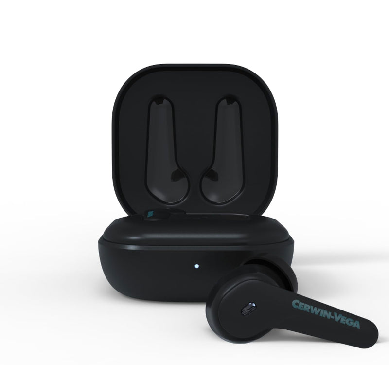 CERWIN-VEGA! Vega Earbuds - Immersive Sound with Active Noise Cancellation, Sweat & Waterproof Design, Seamless Bluetooth Connectivity - Best Earbuds for Gaming, Workout, Running, Sports - EB1