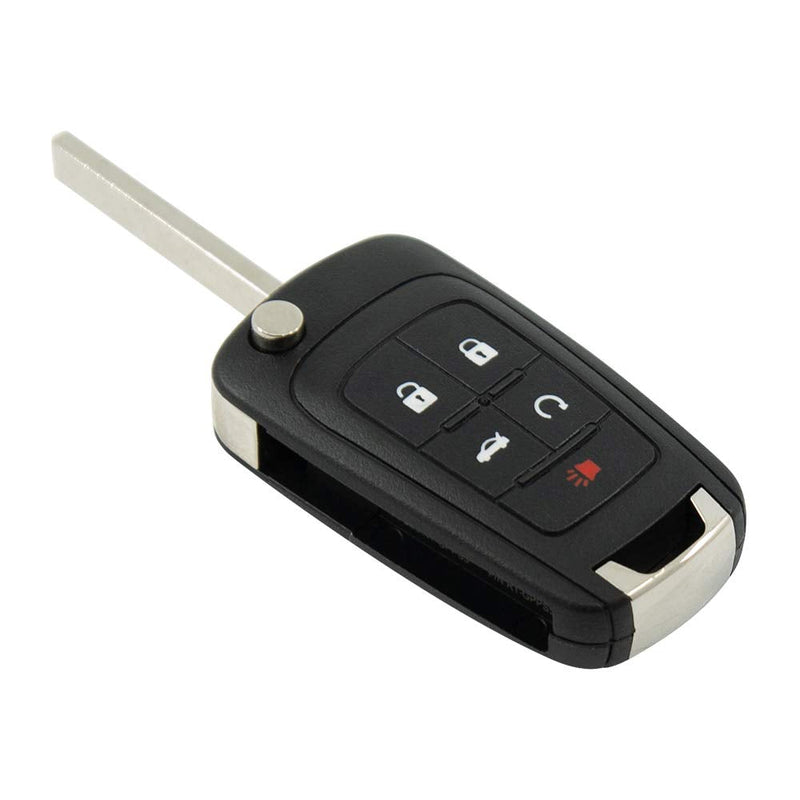 Keyless2Go Replacement for New Keyless Remote 5 Button Flip Car Key Fob for Vehicles that Use FCC OHT01060512 (2 Pack)