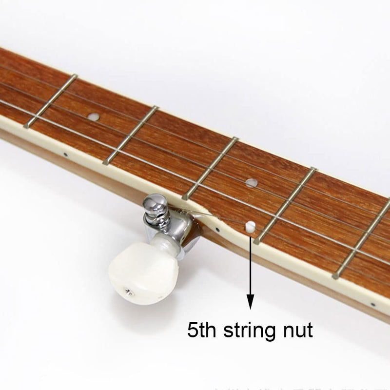 Bone banjo top nut & 5th string nut for 5 string banjo