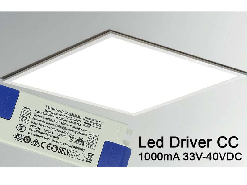 LED Driver DC 1000mA 33V-40V DC 40W Constant Current Supply for LED Panel 60 x 60 cm
