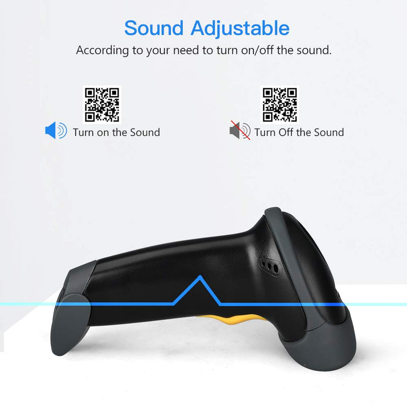 [AUSTRALIA] - Eyoyo EYH2 Handheld USB 2D Barcode Scanner, Wired Automatic QR Code Scanner PDF417 Data Matrix Bar Code Reader with Long USB Cable for POS Mobile Payment, Convenience Store, Supermarket, Warehouse Black 