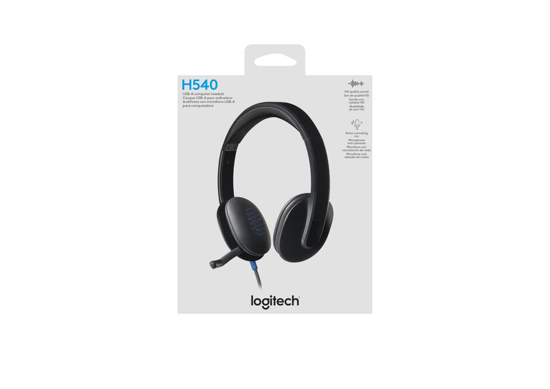 [AUSTRALIA] - Logitech High-Performance USB Headset H540 for Windows and Mac, Skype Certified,Color-Black. 2.3 