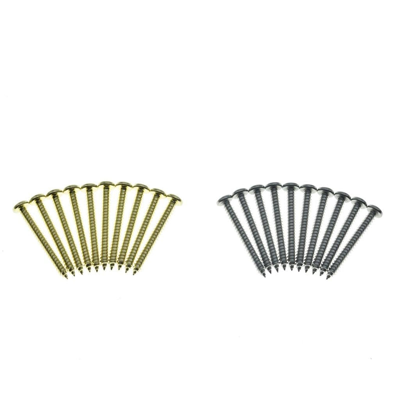 KAISH 10-Pack Phillips Round Head Stainless Steel Tremolo Claw Mounting Screws Trem Bridge Claw Screws for Floyd Rose Original Color