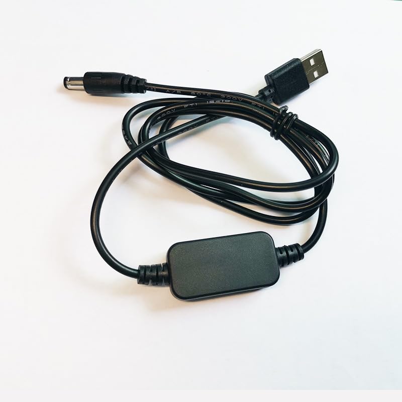 [AUSTRALIA] - USB to 12V Voltage Converter Cable, DC USB 5V to DC (5.5x2.1mm Male) Transformer Power Supply Adapter Cable Charging Cable 1.5m (5V-12V) 5V-12V 