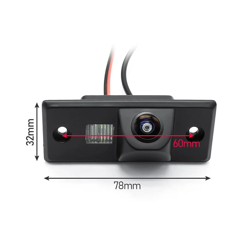 AHD/CVBS Car Rear View Camera's Fisheye Lens License Plate Lamp-Camera with RCA Cable & Vehicle Camera for Volkswagen VW Jetta Clásico Bora Passat Magotan Polo Tiguan Skoda Fabia (CVBS) CVBS
