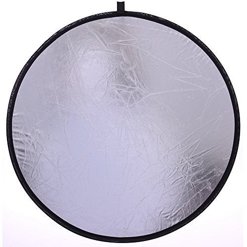 43"/110cm 5-in-1 Light Reflector for Photography Collapsible Multi-Disc Round with Bag - Translucent, Gold, Silver, Black and White for Studio Photography Lighting and Outdoor Lighting 110cm