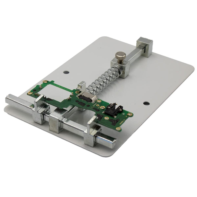 MMOBIEL Universal PCB PCB Holder - Jig Holder Clamp Repair Tool - Soldering Set - Stainless Steel - Motherboard PCB Board Holder - 12 x 8 cm