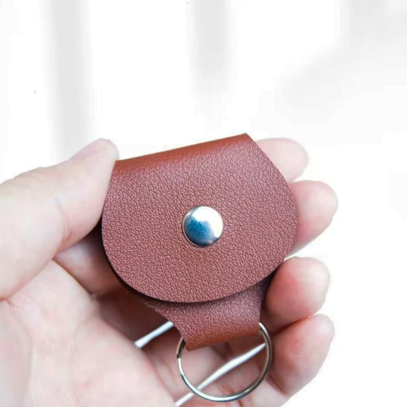 12 PACK Leather Guitar Pick Holder Keychain,Guitar Pick Holder Case Bag,Guitar Key Cases Bag Gift for Guitar Players