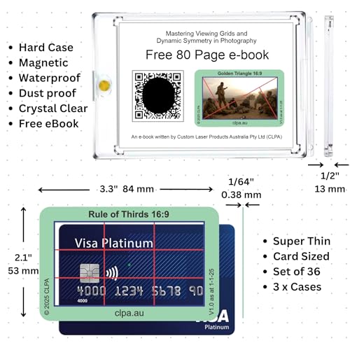 16:9 Directors Viewfinder Set, 12 Layouts, 12 Cards Set - Full 16:9 Only