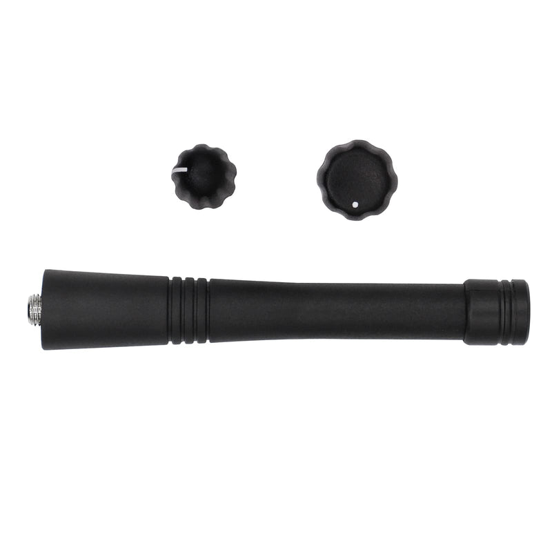 3Set VHF Stubby Antenna & Volume Knob + Channel Knob Cap for Motorola Radios CP200 CP200d CP150 CP040 PR400 HT750 HT1250 HT1550 PR860 EX500 EX600 Walkie Talkie Replacement Accessories