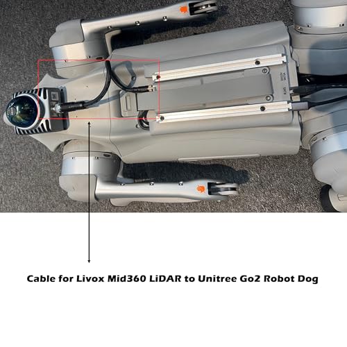 Cable for DJI Livox Mid-360 LiDAR to Unitree Go2 Robot Dog, M12 Aviation A-Coded 12 Pin Female to M8 6pin Connector, 20cm 20 cm Straight connector