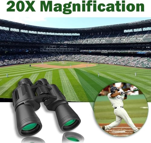 20x50 Binoculars for Adults, High-Powered HD Professional Binoculars with BAK4 Prism and FMC Lens, Waterproof for Bird Watching, Hunting, Travel and Hiking Black
