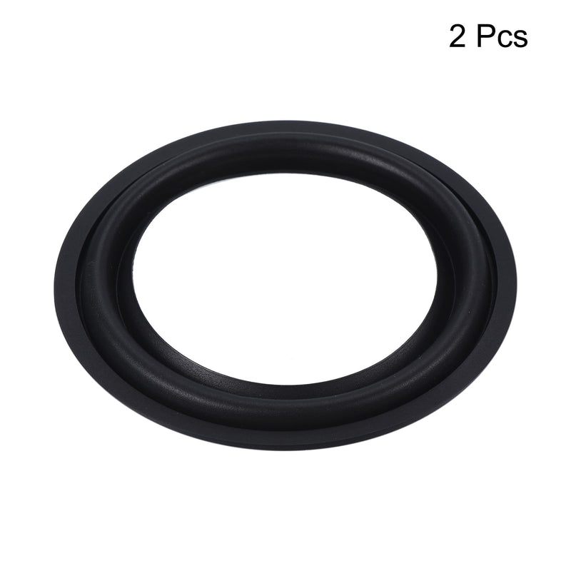 MECCANIXITY Rubber Speaker Foam Edge Surround Rings 3.5 Inch 54mm x 84mm Perforated Subwoofer Rings Replacement Parts for Speaker Repair or DIY Black 2 Pcs