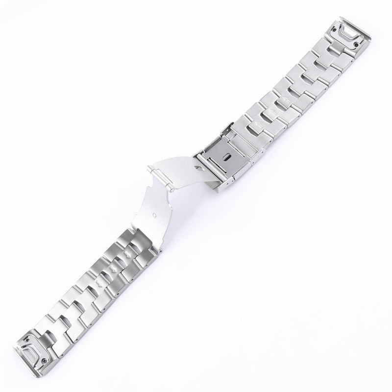 XIW Compatible for 22mm Garmin Fenix 8 47mm/E 47mm/Fenix 6 Pro/7/5 Plus/EPIX 2/Forerunner 965 Titanium Metal Quick Release Watch Band Replacement for men Wirstband Strap women Bracelet Silver