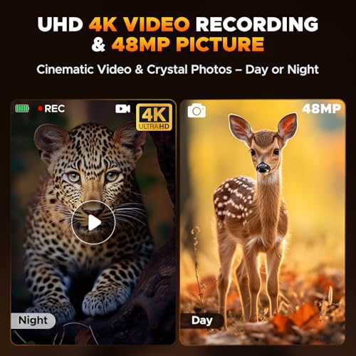 4K Night Vision Goggles - 48MP Infrared Binoculars for Hunting Camping Wildlife, 10X Digital Zoom 1300ft Range, 5000mAh Battery 15H Day/10H Night Use, 32GB Card, 3" LCD Screen DEEP GREEN