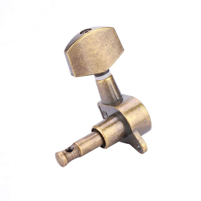 Guitar Tuning Pegs,3L3R Guitar Tuning Pegs Locking Tuners Copper Alloy Machine Heads Button Guitar String Tuning Pegs Machine Heads Tuners Set Performance Accessory