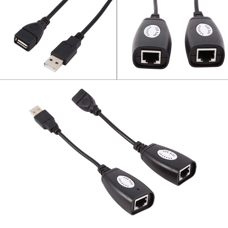Richer-R USB to RJ45 Adapter,USB 2.0 to RJ45 Ethernet Extension Extender Network Adapter Cable Wired LAN Ideal for Use with USB Cameras, Printers, Web Cameras, Keyboard, Mouse Extensions