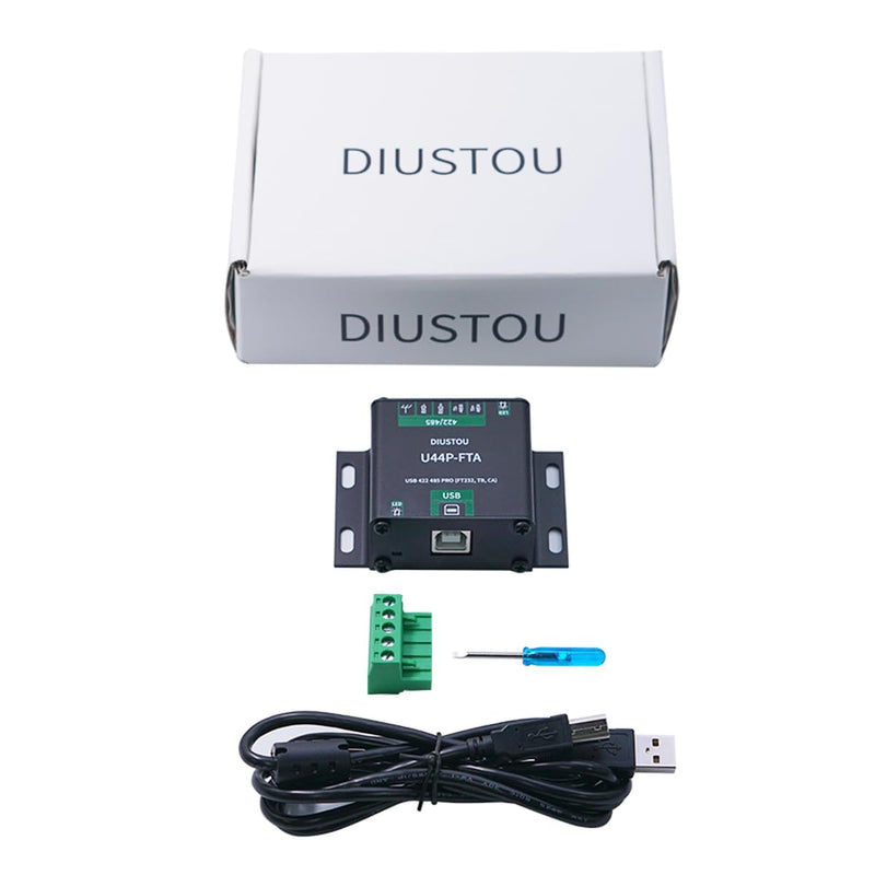 FT232 USB 422 485 Interconvertible Serial Module SP3485 with Isolation Industrial Serial Adapter Metal Housing Lightning Surge Protected 2M Baud Rate Serial Communication Adapter