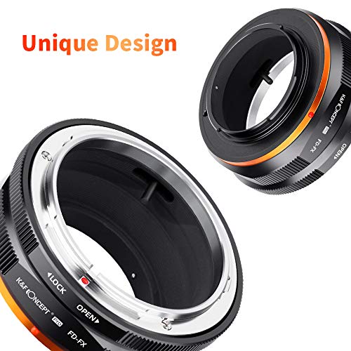 K&F Concept Lens Mount Adapter Compatible for Canon FD FL Lens to Fujifilm Fuji X-Series X FX Mount Mirrorless Cameras with Matting Varnish Design for Fuji XT2 XT20 XE3 XT1 X-T2
