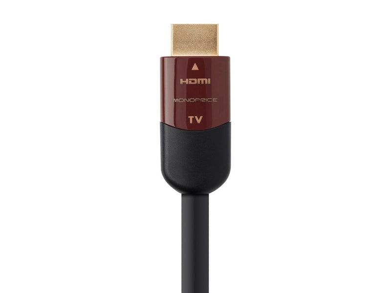 Monoprice 4K High Speed HDMI Cable - 4K@60Hz, 18Gbps, HDR, CL2 In-Wall Rated, Active, 25ft, Black 25 Feet